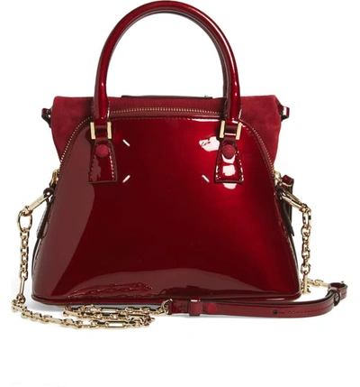 Shop Maison Margiela Mini 5ac Convertible Leather Bag In Haute Red