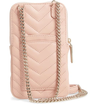Shop Kate Spade Amelia Quilted Leather Phone Crossbody Bag - Pink In Flapper Pink