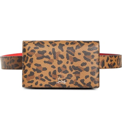 Christian Louboutin  Boudoir leopard printed leather belt bag