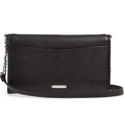 Shop Rebecca Minkoff Jean Convertible Leather Crossbody Bag In Black