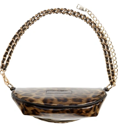 Shop Steve Madden Transparent Convertible Belt Bag - Black In Leopard