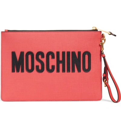 Shop Moschino Gladiator Teddy Pouch - Red In Fantasy Print Red