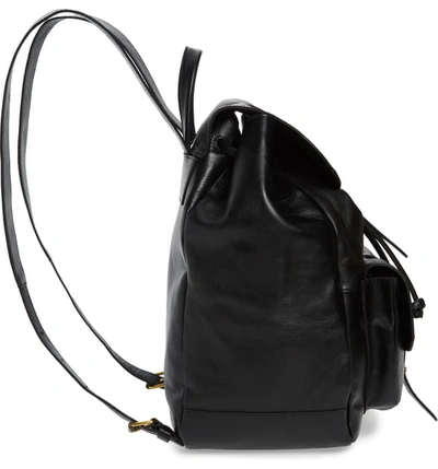 Shop Madewell 'the Transport' Leather Rucksack - Black In True Black