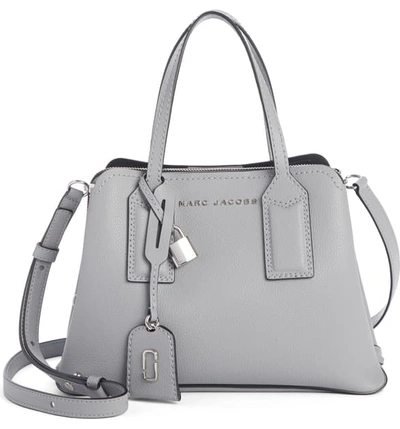 Shop Marc Jacobs The Editor 29 Leather Crossbody Bag - Grey In Rock Grey