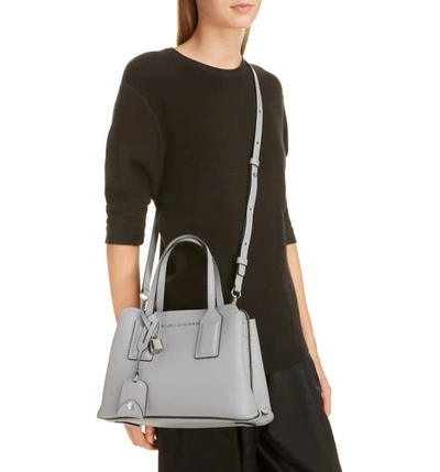 Shop Marc Jacobs The Editor 29 Leather Crossbody Bag - Grey In Rock Grey