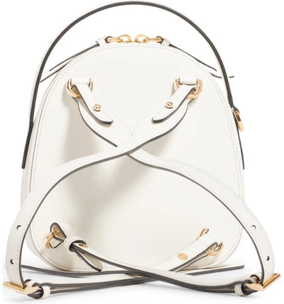 Shop Prada Saffiano Leather Backpack In Bianco