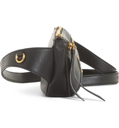 Shop Prada Daino Leather Belt Bag In Nero