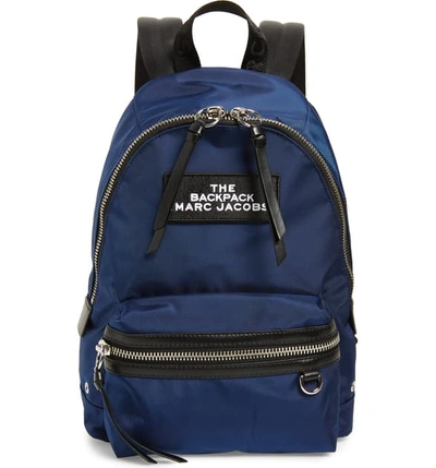 Shop Marc Jacobs The Medium Backpack In Night Blue