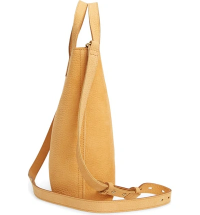 Shop Madewell The Zip Top Transport Leather Crossbody Bag - Yellow In Bright Marigold
