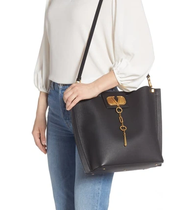 Shop Valentino Go Logo Escape Leather Hobo Bag In Nero