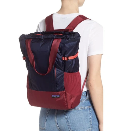 Shop Patagonia Tote Backpack - Blue In Classic Navy