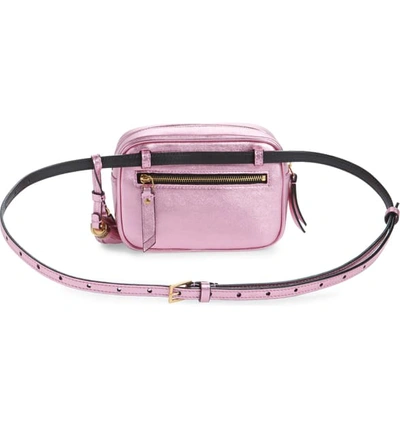 Saint Laurent Pink Lou Belt Bag In 6951 Marble