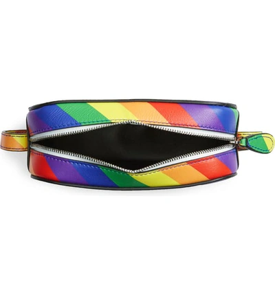 Shop Balenciaga Lgbtqia+ Pride Rainbow Leather Crossbody Camera Case In White Multi