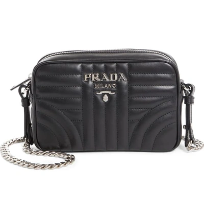 Shop Prada Diagramme Camera Bag - Black In Nero