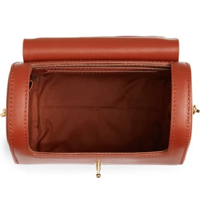 Shop The Volon Po Box Leather Box Bag - Brown In Tan