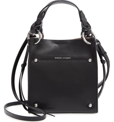 Shop Rebecca Minkoff Mini Kate North/south Leather Tote - Black