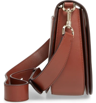 Shop Kate Spade Large Suzy Leather Saddle Bag - Brown In Cinnamon Spice