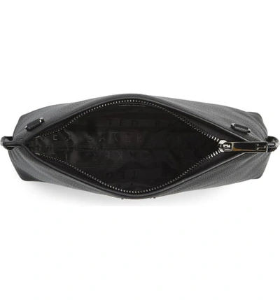 Shop Ted Baker Jemira Bow Leather Clutch In Black