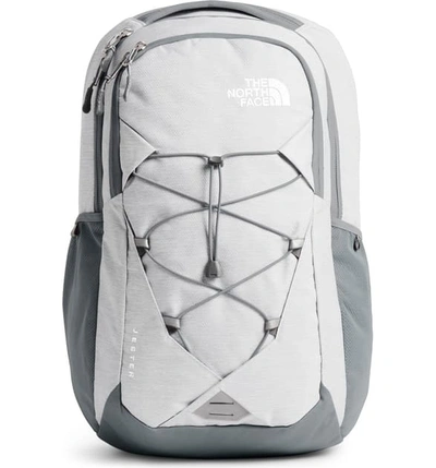 The North Face Jester Backpack In Tnf Wht Met Melange Mid Grey Modesens