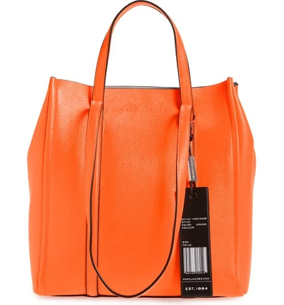 Shop Marc Jacobs The Tag 27 Leather Tote - Orange In Bright Orange