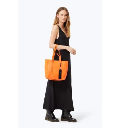 Shop Marc Jacobs The Tag 27 Leather Tote - Orange In Bright Orange