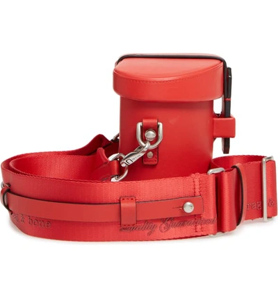 Shop Rag & Bone Barrow Leather Binocular Bag In Fiery Red