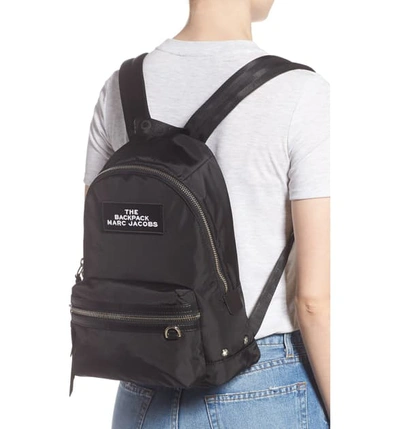 Shop Marc Jacobs The Medium Backpack In Black