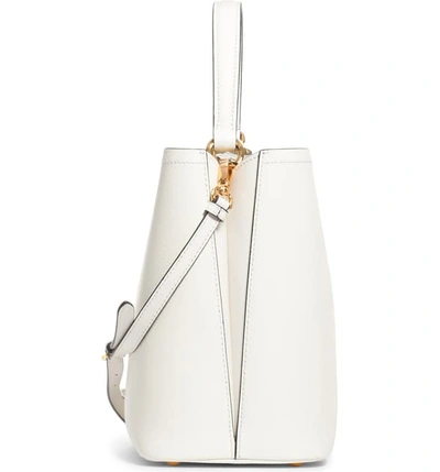 Shop Prada Double Bucket Bag In Bianco/ Nero