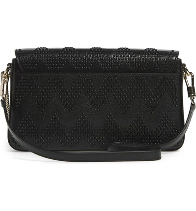 Shop Givenchy Chevron Studded Leather Shoulder Bag In Black