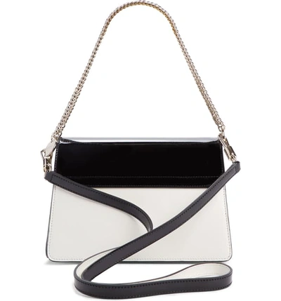 Shop Givenchy Small Gv3 Patchwork Leather Crossbody Bag In White/ Black