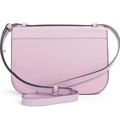 Shop Jw Anderson Lock Leather Convertible Shoulder Bag - Purple In Lilac