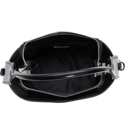 Shop Prada Ouverture Tessuto Bucket Bag - Black In Nero/ Bianco