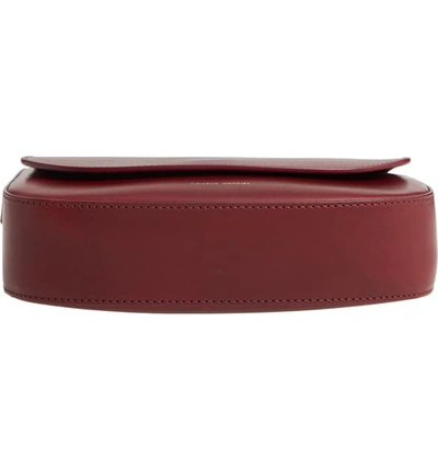 Shop Mansur Gavriel Leather Crossbody Bag In Bordo