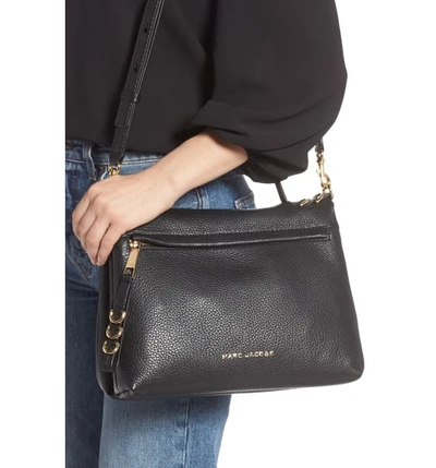 Shop Marc Jacobs The Two Fold Leather Satchel In Black