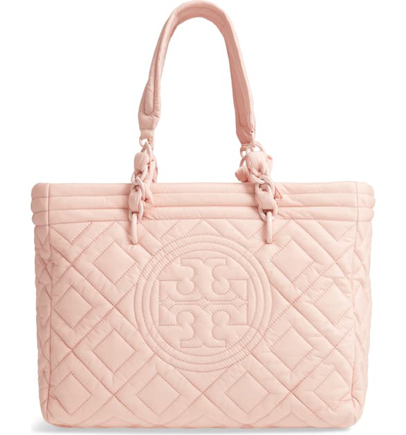 tory burch quilted nylon tote