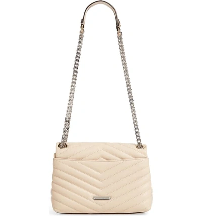 Shop Rebecca Minkoff Edie Quilted Leather Crossbody Bag - Beige In Clay