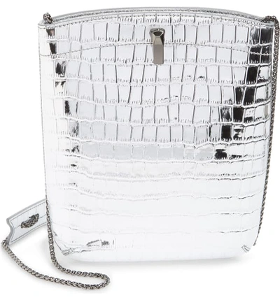 Shop The Volon E.z. Carry Leather Convertible Belt Bag In Silver