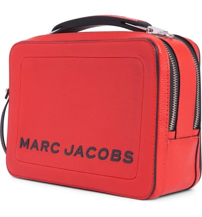 Shop Marc Jacobs The Box 23 Leather Handbag In Geranium