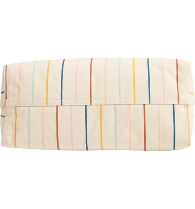 Shop Madewell The Canvas Transport Tote: Rainbow Pinstripe Edition In Vintage Canvas Multi