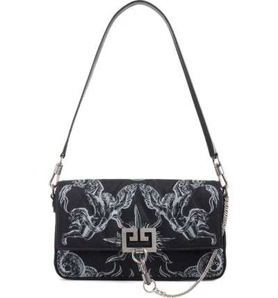 Shop Givenchy Charm Wave Shoulder Bag In Black