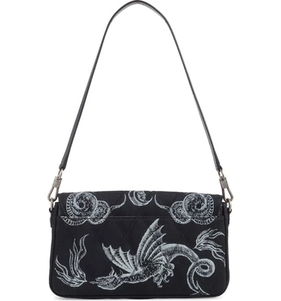 Shop Givenchy Charm Wave Shoulder Bag In Black