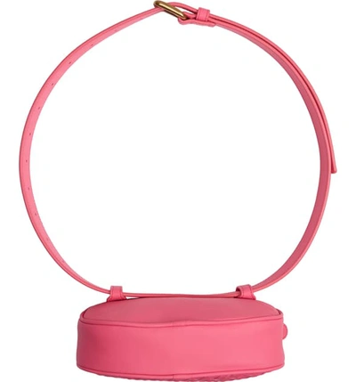 Shop Bottega Veneta Intrecciato Woven Leather Belt Bag - Pink In Neon/ Neon