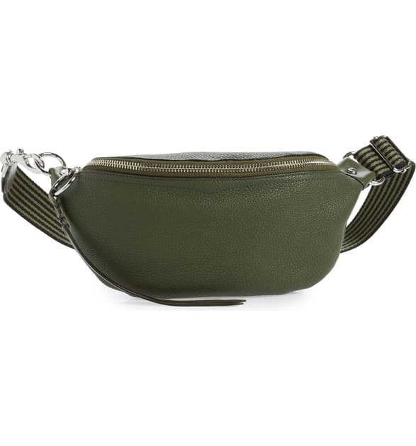 bree web strap leather belt bag
