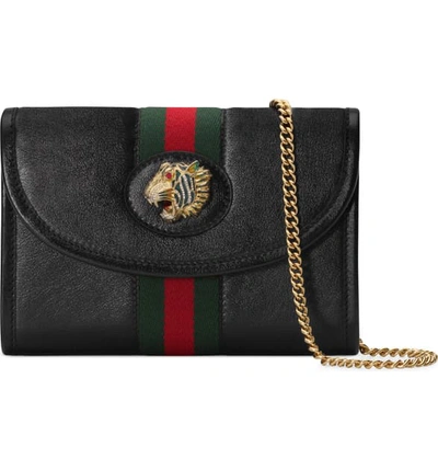 Shop Gucci Minileather Crossbody Bag In Nero/ Vert Red Multi