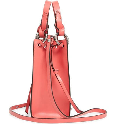 Shop Rebecca Minkoff Mini Kate North/south Leather Tote - Pink In Grapefruit