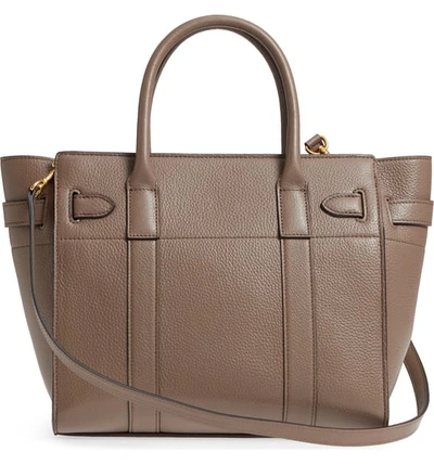 Shop Mulberry Small Zip Bayswater Classic Leather Tote - Brown In Clay
