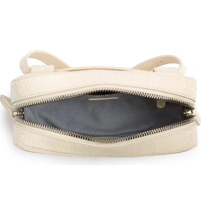 Shop Senreve Coda Croc Embossed Leather Belt Bag In Cream