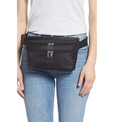 Shop A.p.c. Banane Raphael Nylon Belt Bag In Noir