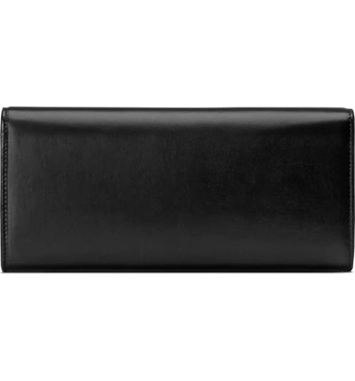 Shop Gucci Leather Clutch In Black Multi