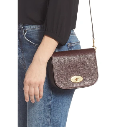 Shop Mulberry Small Darley Leather Crossbody Bag In Oxblood